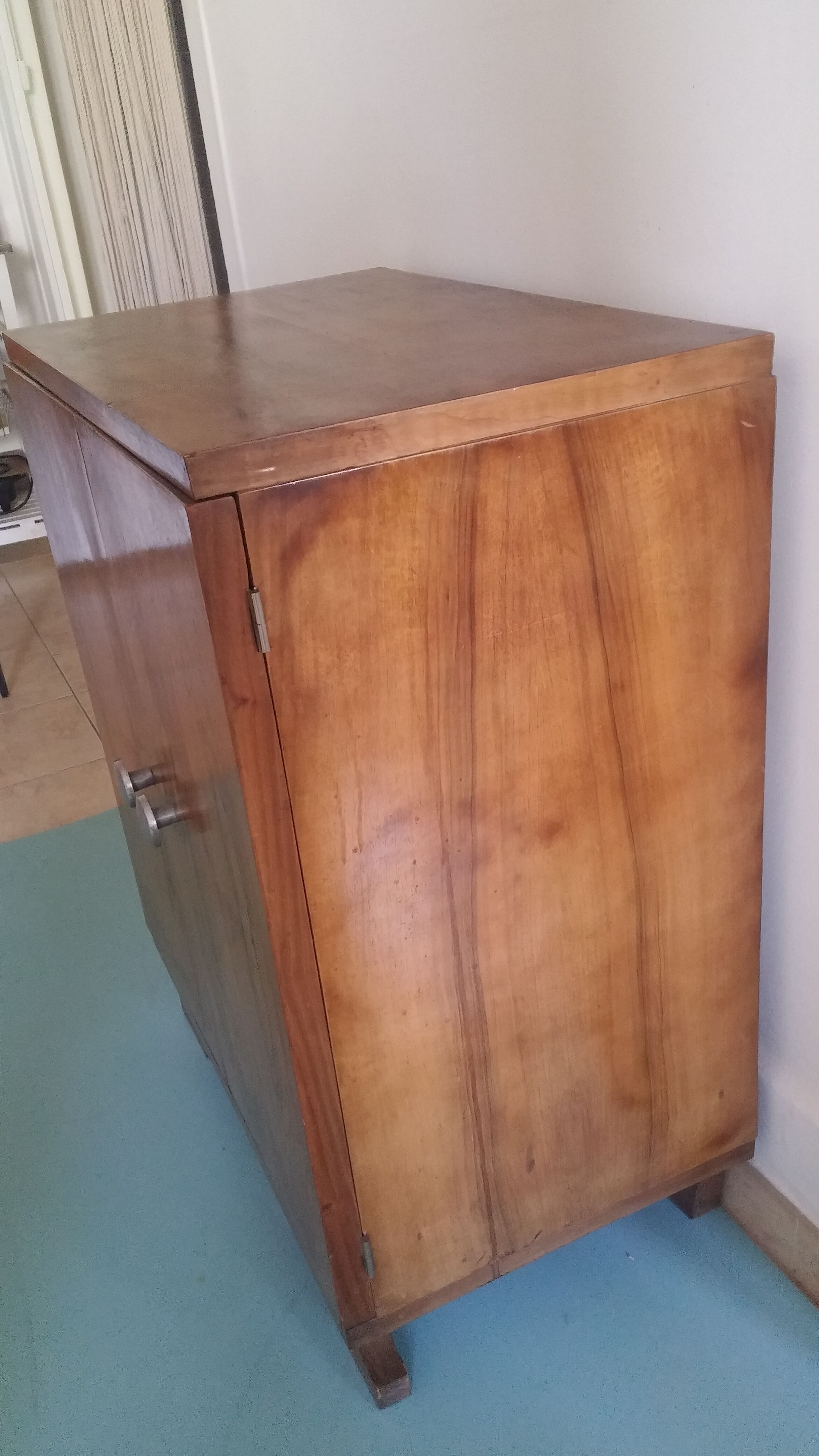 Small buffet 2 doors wooden vintage style art deco