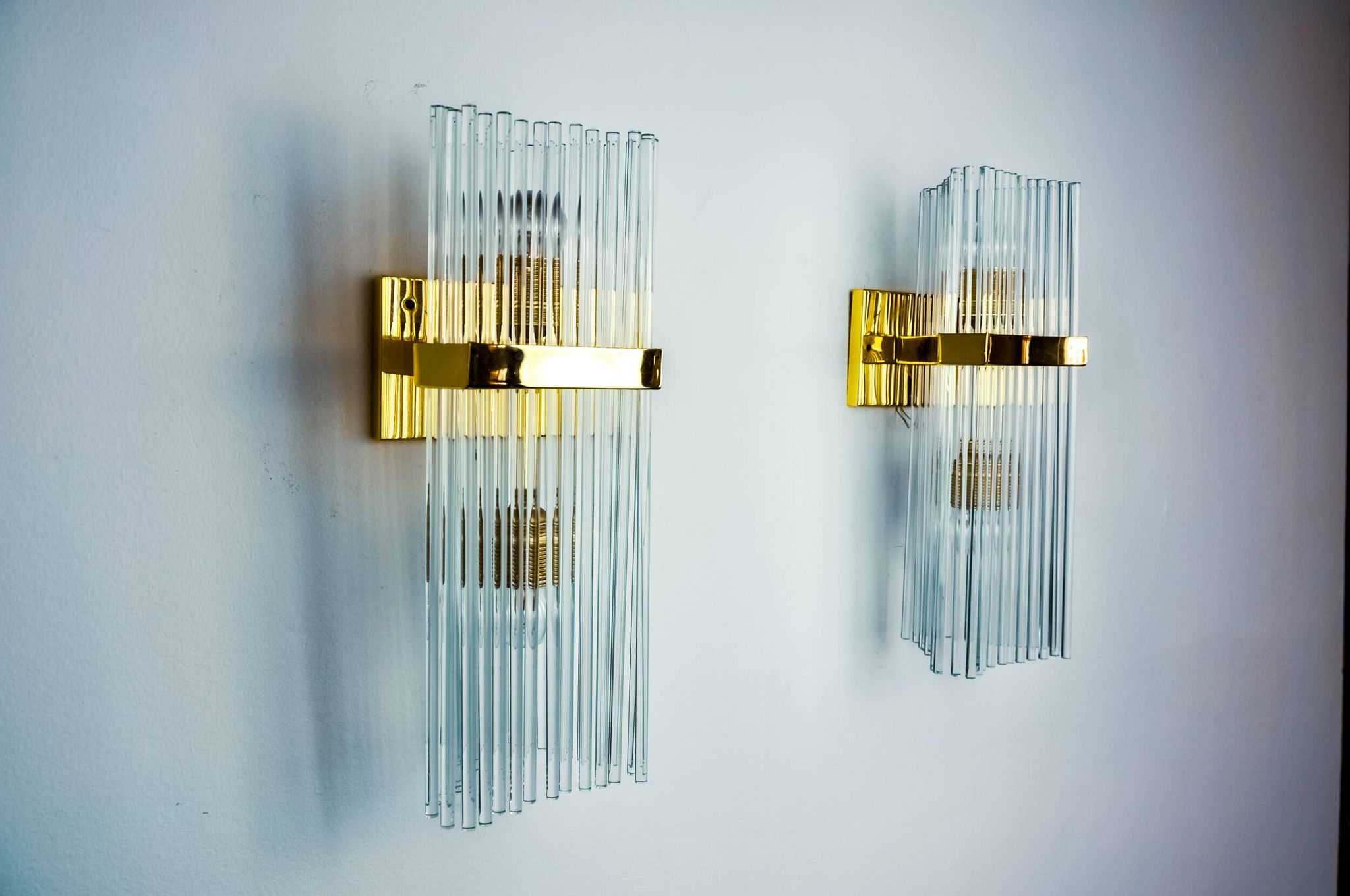 Paire d'appliques de la maison Sciolari pour Lightolier, Italie, 1970