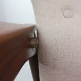 Danish adjustable wingback lounge chair in teak by Ib Kofod Larsen