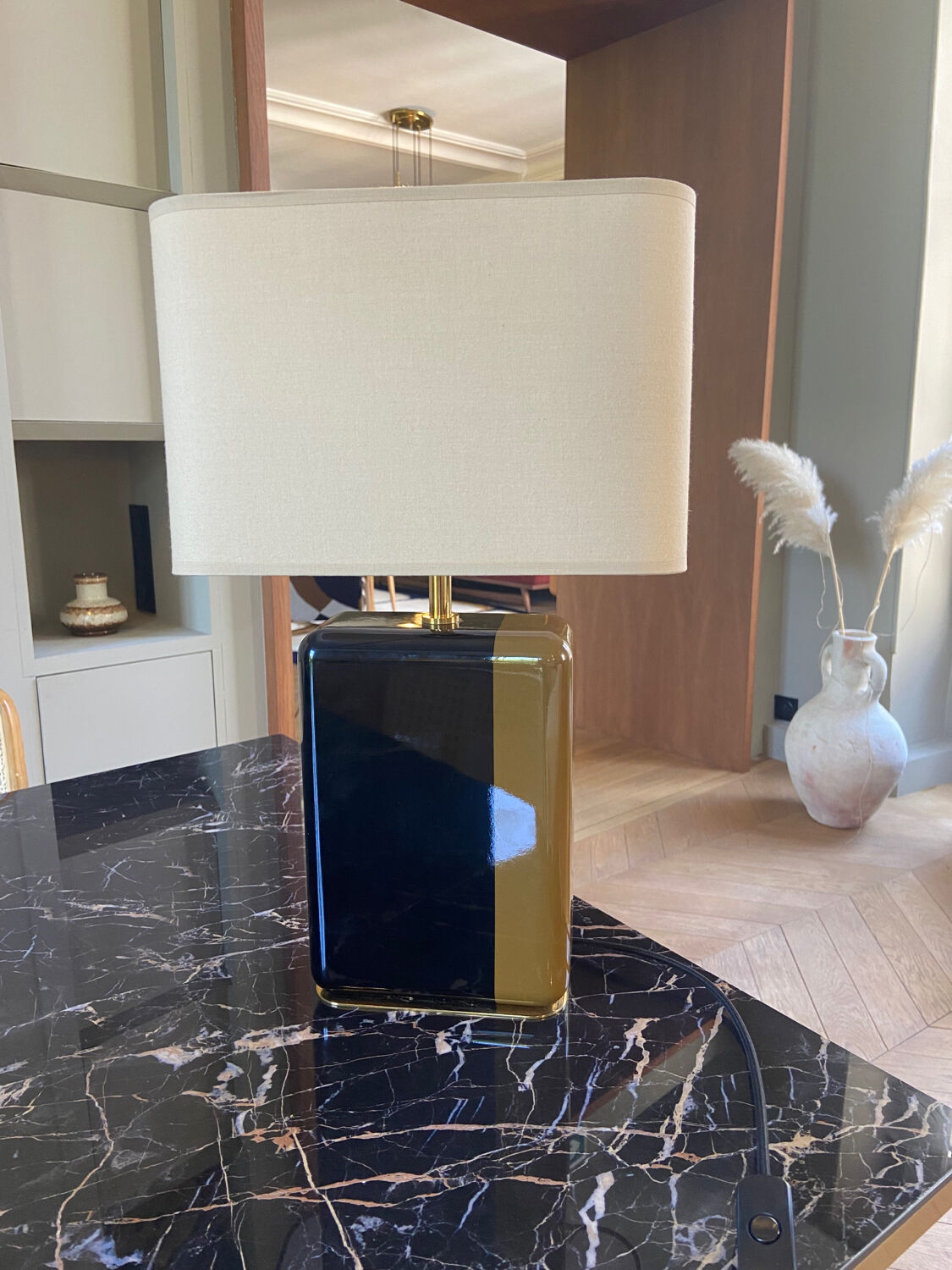 Bourbon lamp black mustard red edition