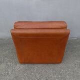 Vintage loft leather armchair DUVIVIER