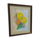Still life framed under glass signed R. Honain33 X 27 cm