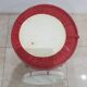Pouf with storage function, red vinyl, chrome, Germany, 1960s