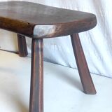Brutalist solid wood coffee table – 50s/60s