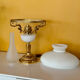 Lampe ancienne française en opaline blanche – bronze doré