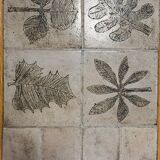 Jacques Blin coffee table in glazed ceramic, oak wood French Riviera 1960 Vintage