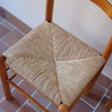 Pair of rustic straw chairs