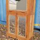 Old Art Deco radio cabinet in Burmese teak