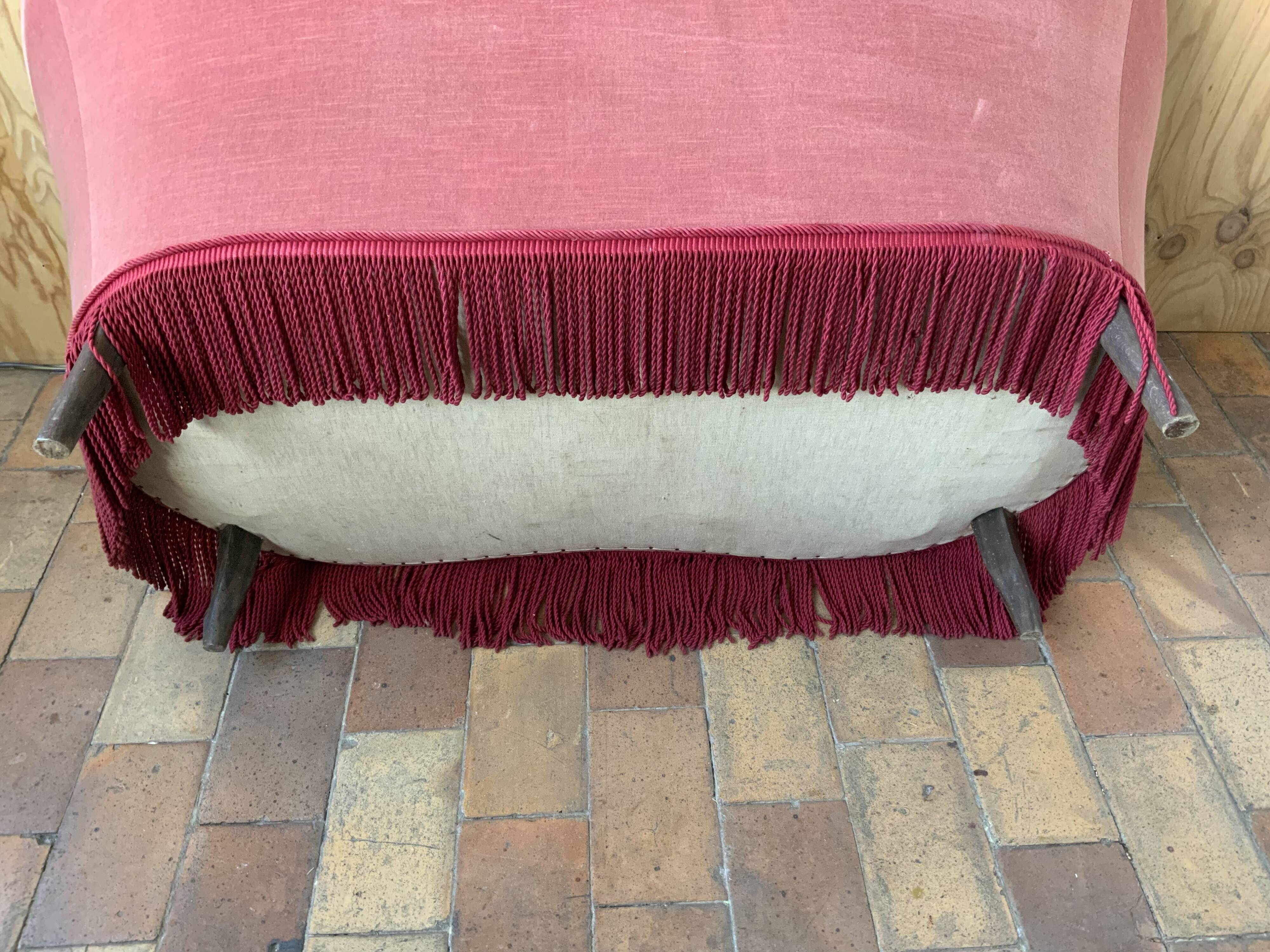 Velvet sofa