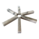 Six gray white marble knife holders