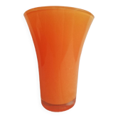 Orange glass vase from the 70s
