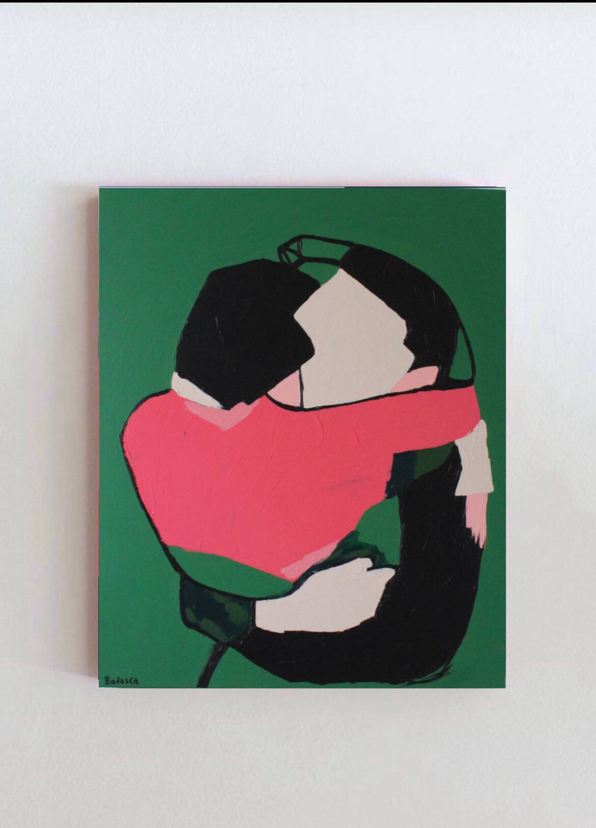 Unique original figurative painting 65x54cm