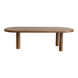 Grande table à manger en chêne massif. Années 1970