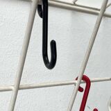 White minimalist string coat rack, modern mid-century, 1960s.