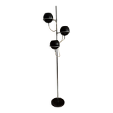 Monix vintage adjustable floor lamp, chrome and brown lacquered metal