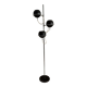 Monix vintage adjustable floor lamp, chrome and brown lacquered metal