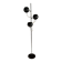 Monix vintage adjustable floor lamp, chrome and brown lacquered metal