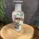 Ancient Chinese vase with porcelain bird green family 20th