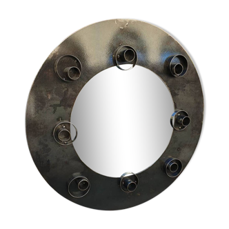 Miroir metal rond