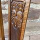 4 Art Deco walnut cane chairs 1930 French floral pattern