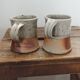 Duo of glazed stoneware cups • Bottani and Dechaud