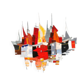 Marine. double-sided oil on canvas signed by michel leveau.