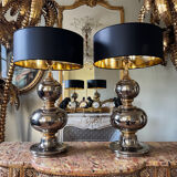 Pair of ceramic lamps from the 1970s - 20th century