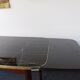Folding table with black and gold painted glass, 1950