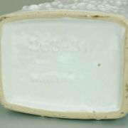 Vase vintage allemand de l'Ouest Scheurich Kosmos, émaillé blanc, motif sputnik modèle 263-31.