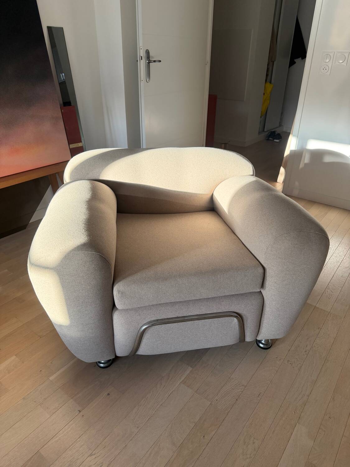 Italian tubular club armchair 1970