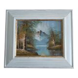 Tableau paysage signé M. Hail