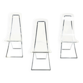 Suite de 3 chaises vintage "CH4" par Edmond Vernassa – Circa 1970