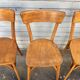 (Lot) 5 honey-coloured bistro chairs