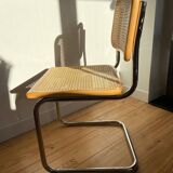 Paire de chaises cannées italiennes design Breuer