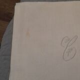 tablecloth and 6 damask cotton towels. CC monogram