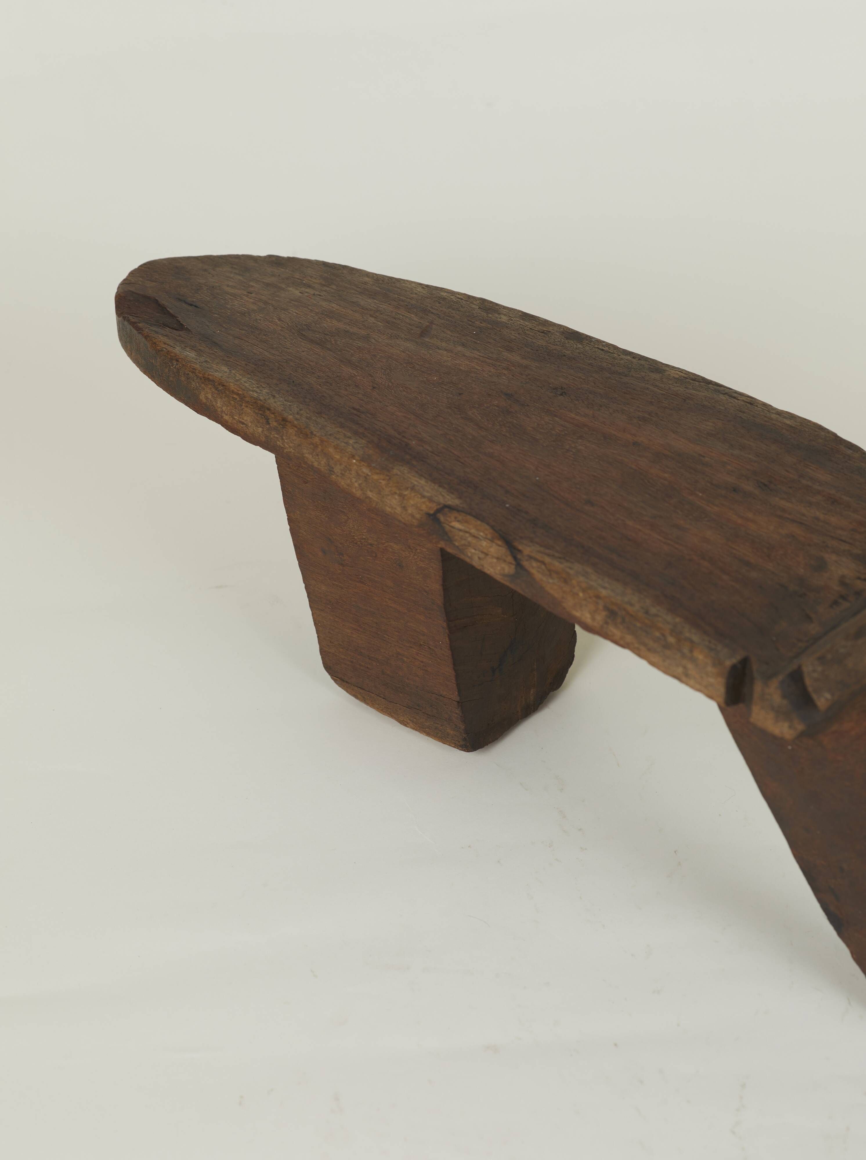 Vintage West African monoxyl wooden chair Lobi / Stargazer Circa 1950