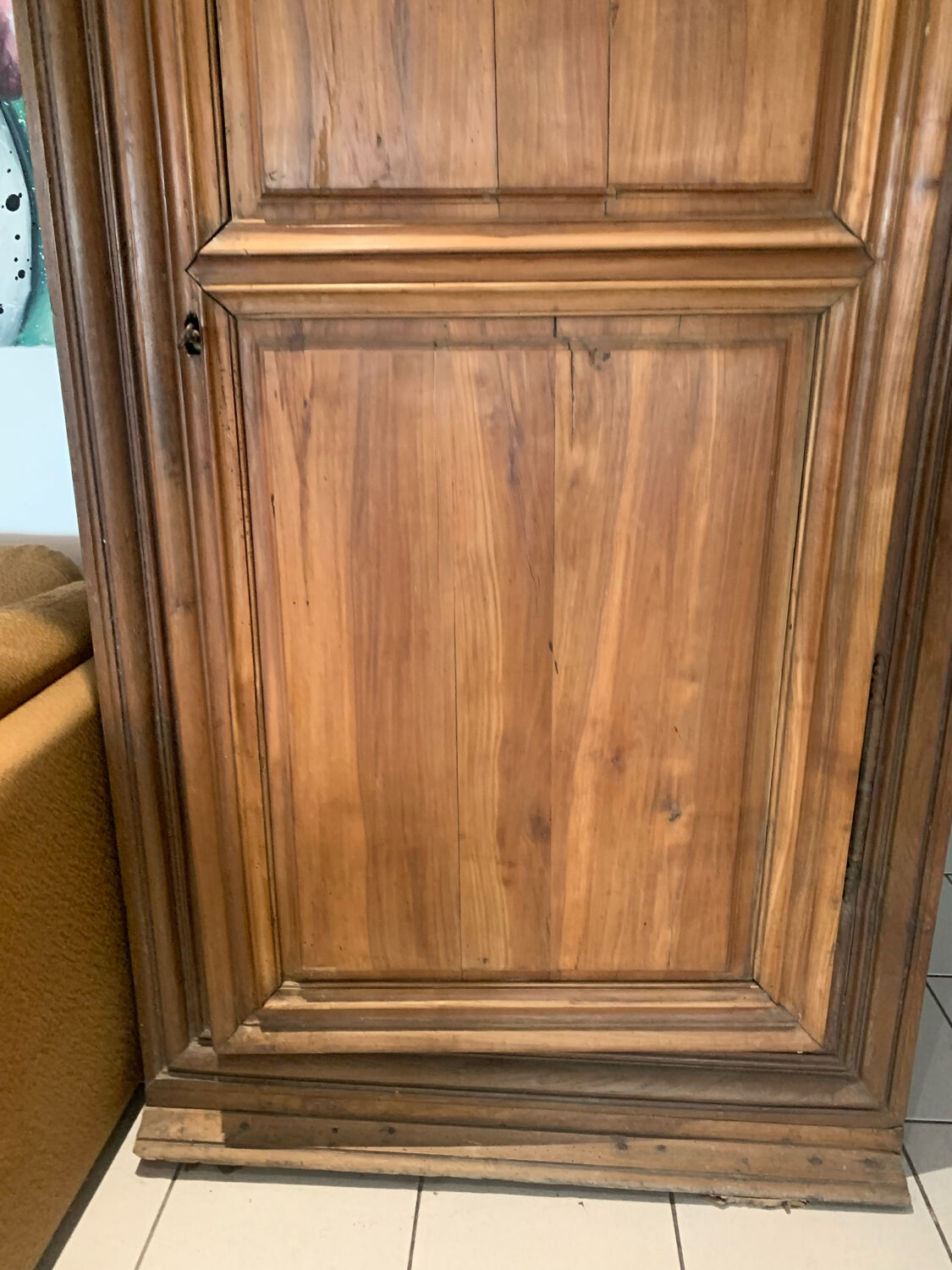 Old 18th century walnut and oak bonnet maker