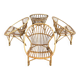 4 Fauteuils de jardin vintage rotin corbeille 1950/ 1960