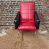 Pair of Armchairs in Faux Leather