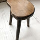 Handcrafted oak bean-shaped stool