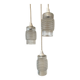 Set of 3 Refurbished Textured Glass Pendant Lights 1970s – Mid-Century