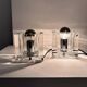 Pair of vintage Nachtmann Leuchten glass lamps