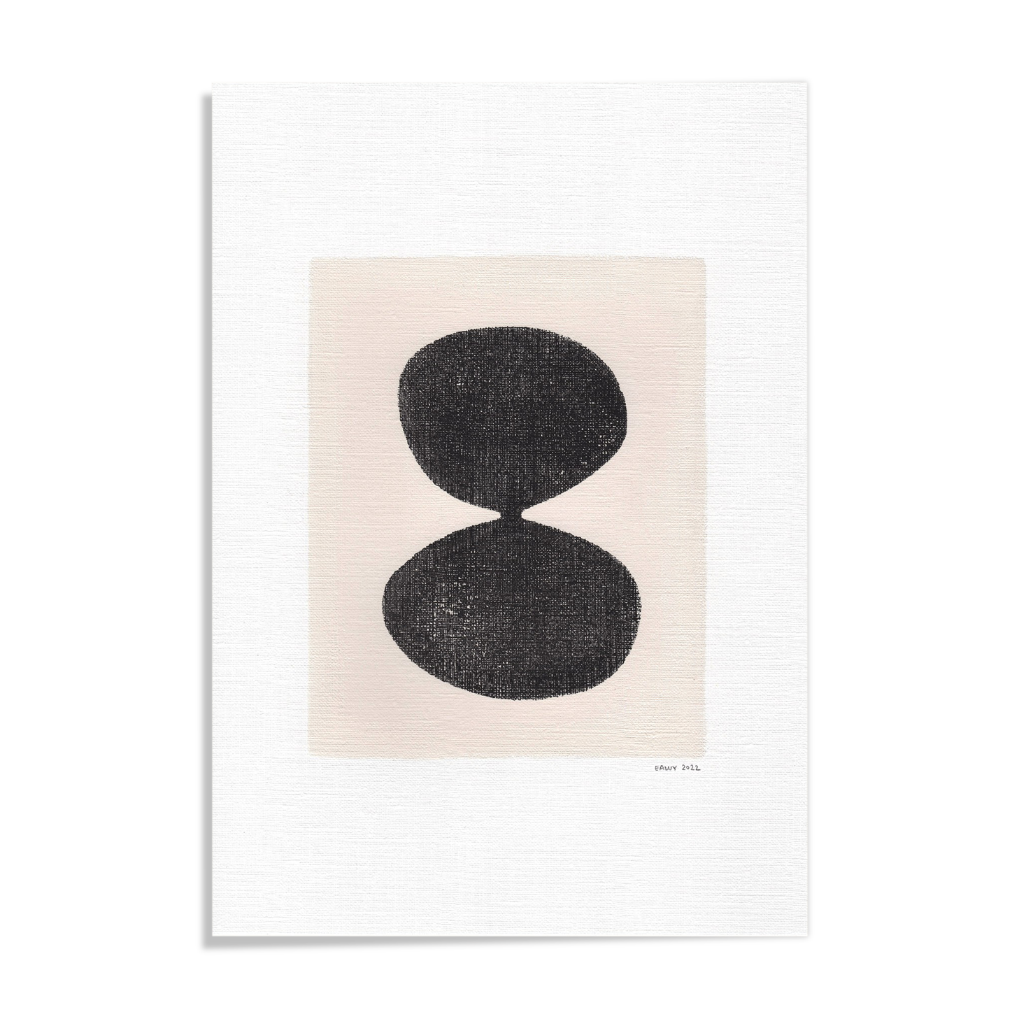 Peinture sur papier M633 signée eawy