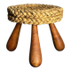 Midcentury French braided rope stool by Audoux & Minet, 1950s