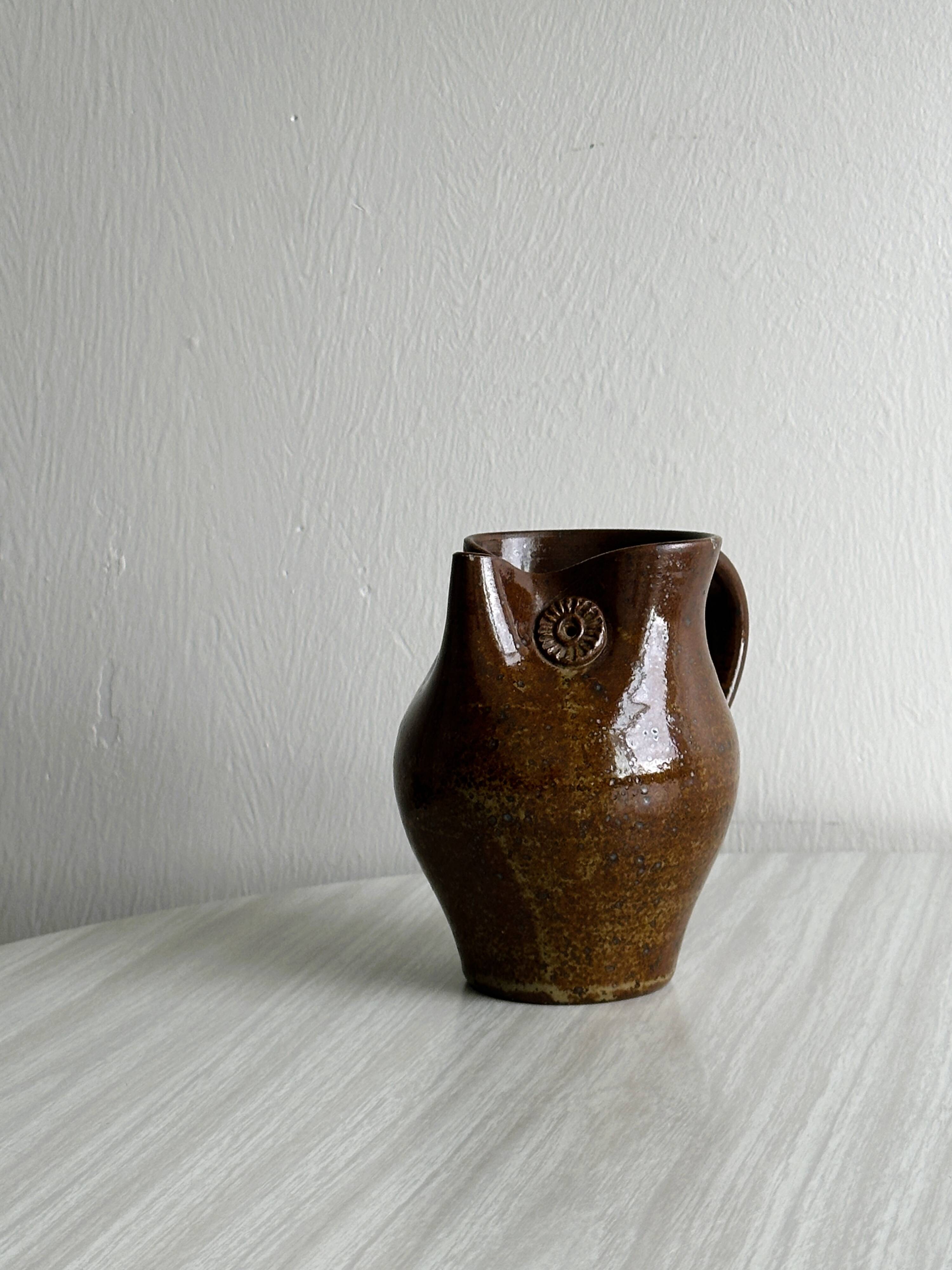 Pichet hibou en céramique artisanale