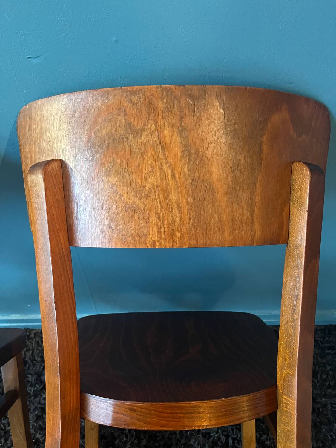 Paire chaise bistrot bois Thonet année 50/60