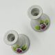 Lot of 2 Vintage Porcelain Candle Holders with Roses