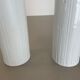 Set of 2 Abstract Op Art Vase Tapio Wirkkala Rosenthal Studio Line Germany 1980s