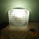 Pressed glass ceiling light, porcelain socket