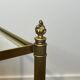 Pair of Side Tables with Two Brass and Glass Tops. Made in France.